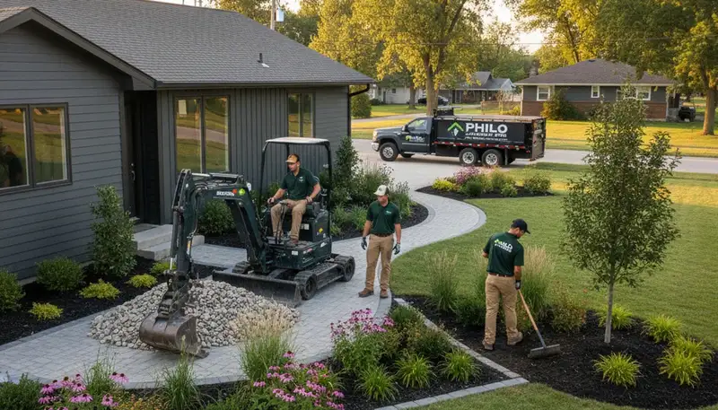Landscaping team serving Chicago, IL with professional yard maintenance and landscape design services