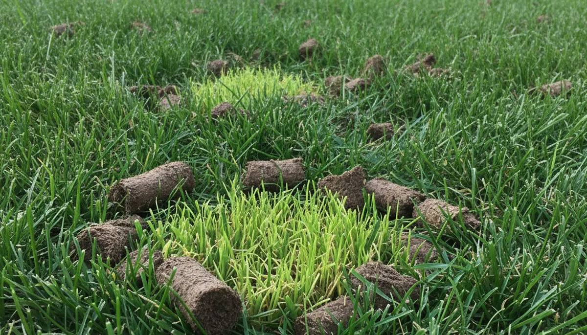 Chicago lawn recovering after professional aeration treatment showing new grass growth and healthy turf